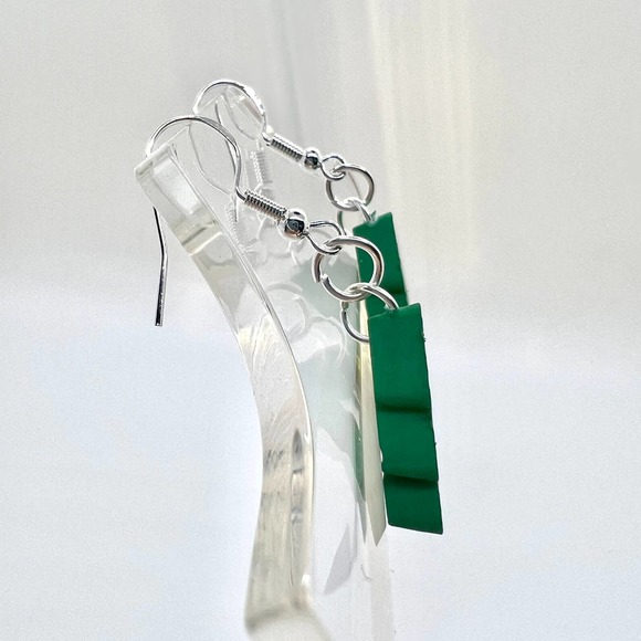 Christmas Tree Earrings - Cookie Cutter Earrings - Dangle Earrings - Picture 2 of 8